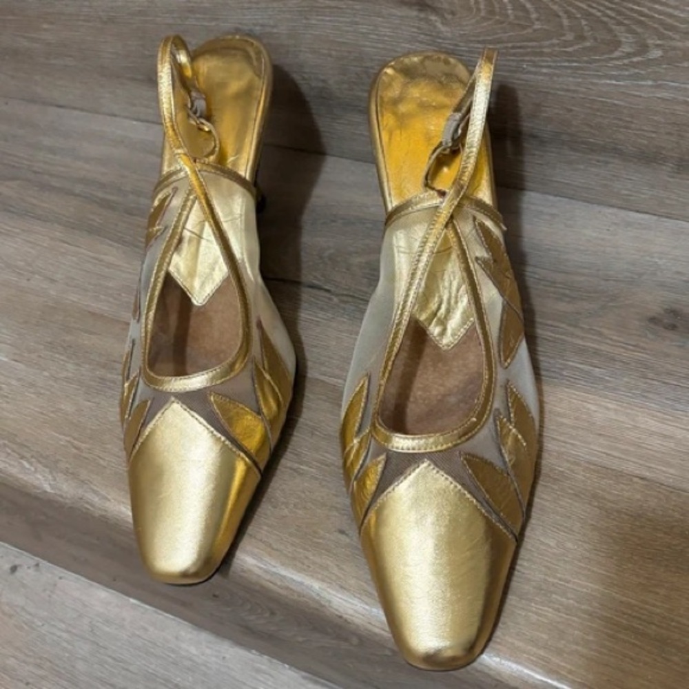 Elegant Gold Women's Heels